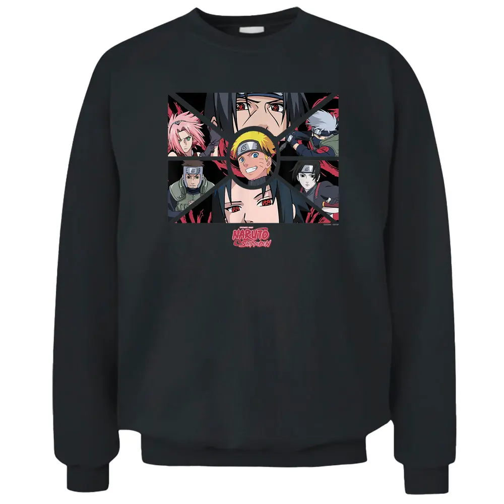 Naruto Shippuden Group Panels Pullover Sweatshirt