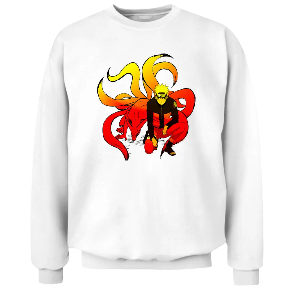 Naruto Shippuden Naruto And 9 Tails Premium Pullover Sweatshirt