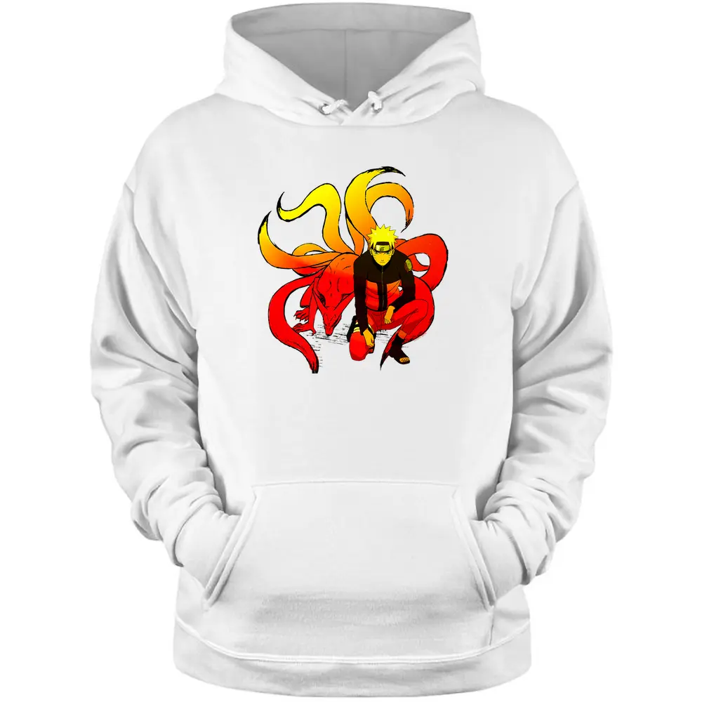 Naruto Shippuden Naruto And 9 Tails Premium Pullover Hoodie