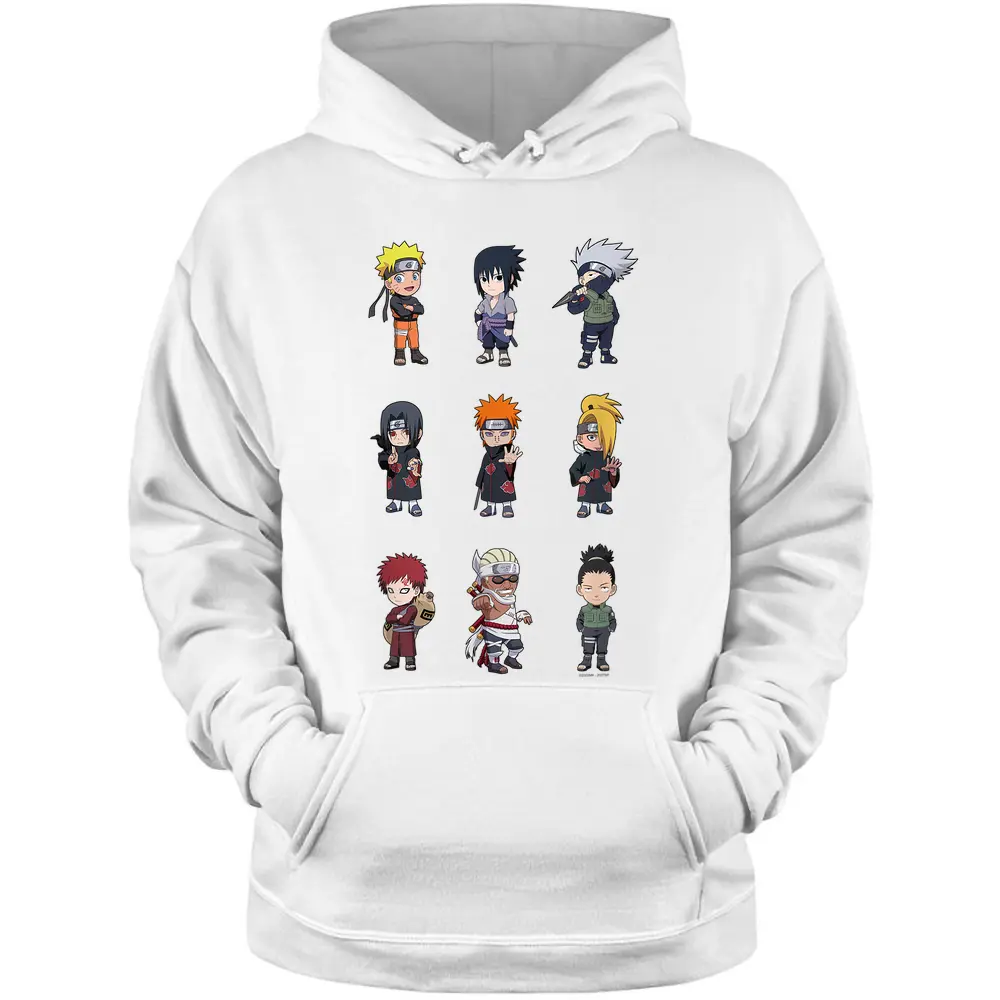 Naruto Shippuden Super Deformed 9 Up Pullover Hoodie