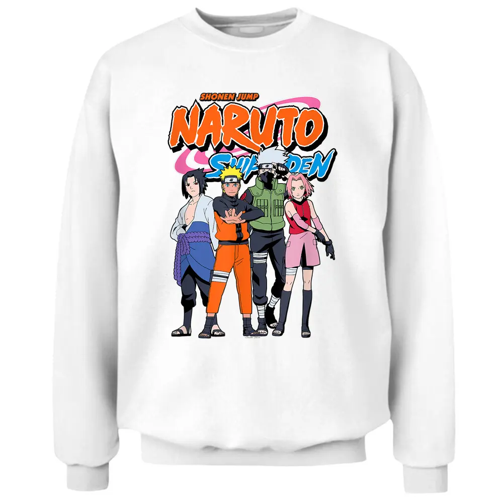 Naruto Shippuden Team 7 With Naruto Logo Pullover Sweatshirt