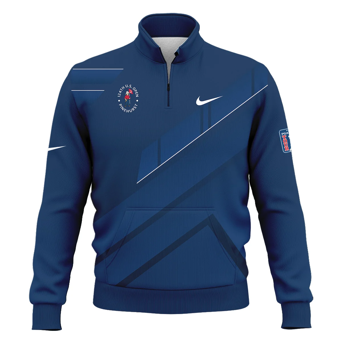 Nike 124th U.S. Open Pinehurst Blue Gradient With White Straight Line Sleeveless Jacket Style Classic Sleeveless Jacket