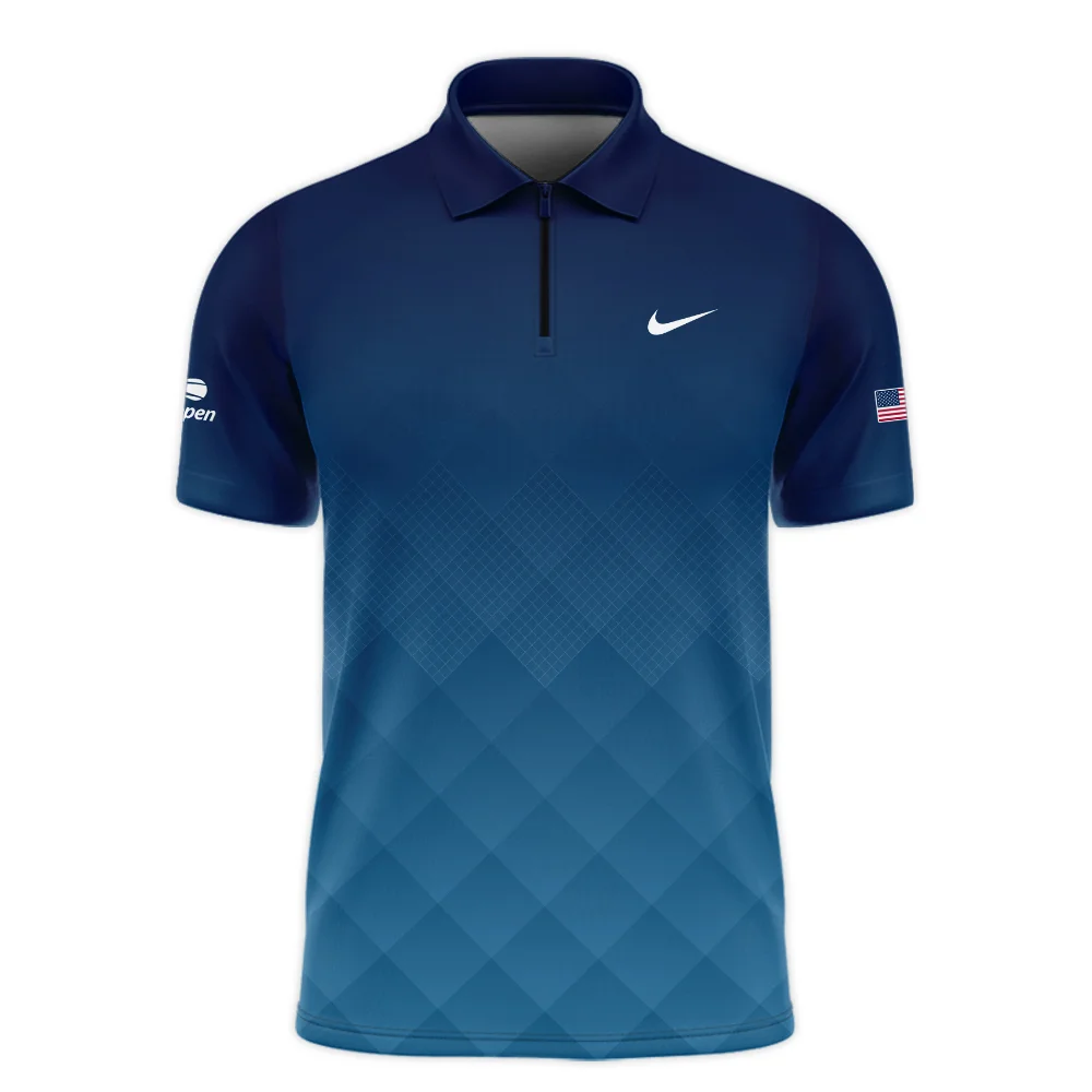 Nike Blue Abstract Background US Open Tennis Champions Quarter-Zip Jacket Style Classic Quarter-Zip Jacket