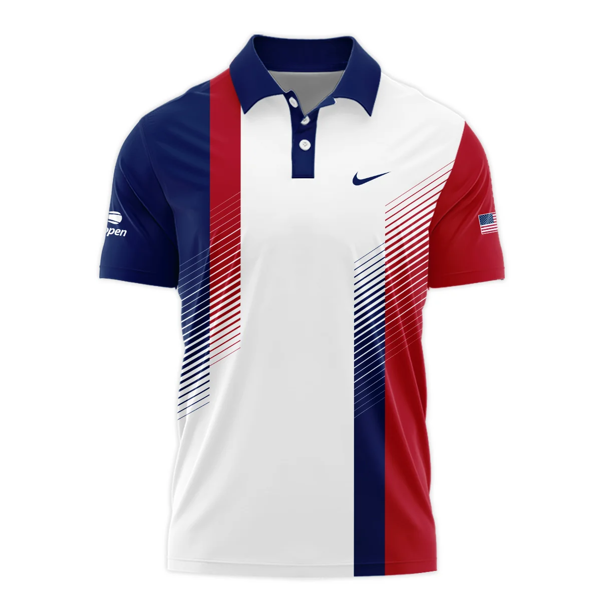 Nike Blue Red Straight Line White US Open Tennis Champions Hoodie Shirt Style Classic Hoodie Shirt