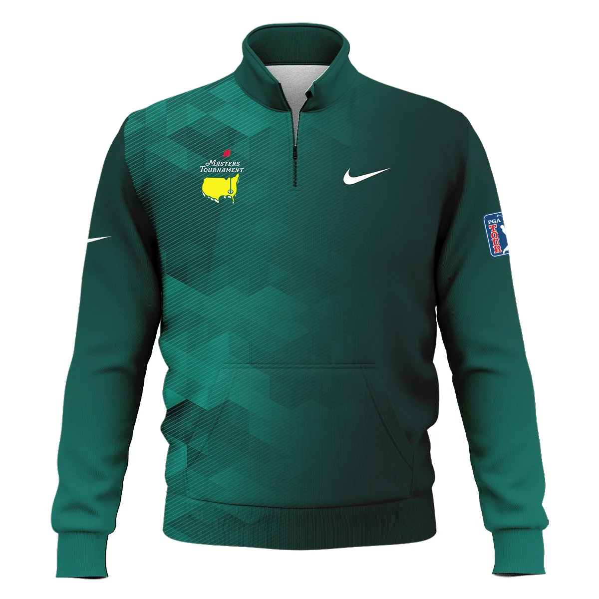 Nike Golf Sport Dark Green Gradient Abstract Background Masters Tournament Style Classic Quarter Zipped Sweatshirt