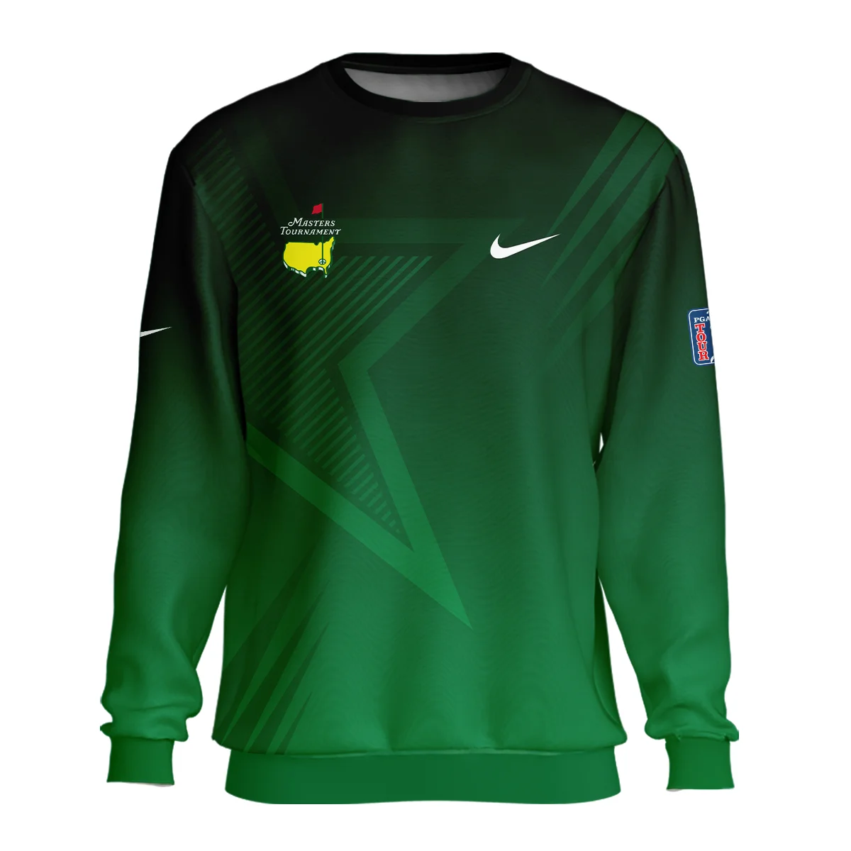 Nike Masters Tournament Polo Shirt Dark Green Gradient Star Pattern Golf Sports Unisex Sweatshirt Style Classic Sweatshirt