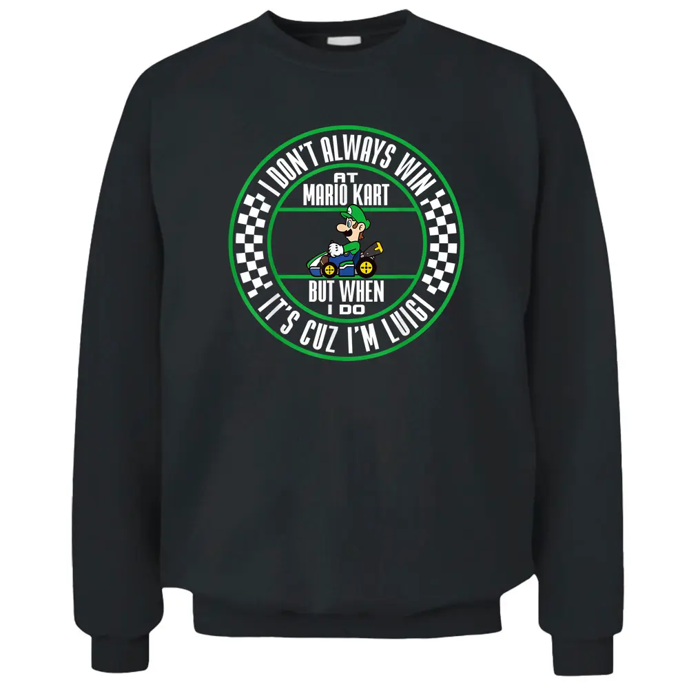 Nintendo Mario K Winning As Luigi Pullover Sweatshirt