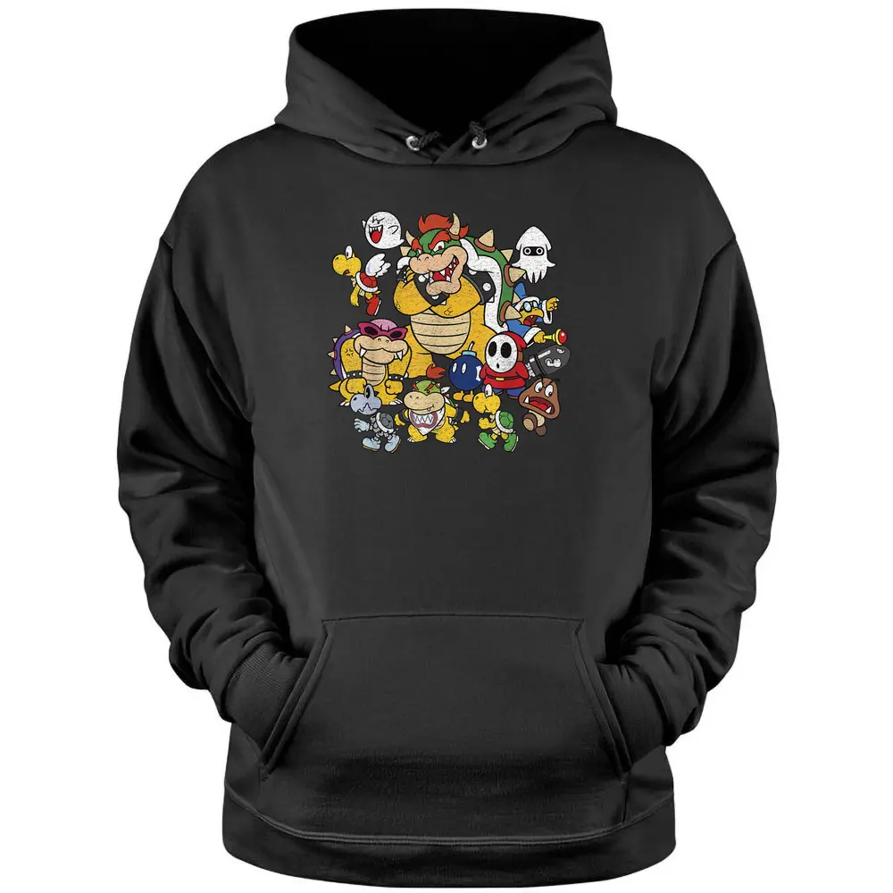 Nintendo Super Mario Bowser Enemy Group Pullover Hoodie