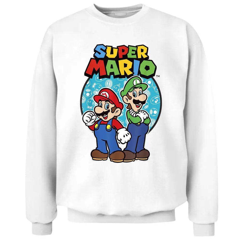 Nintendo Super Mario Luigi And Mario Brothers Ready To Play Pullover Sweatshirt