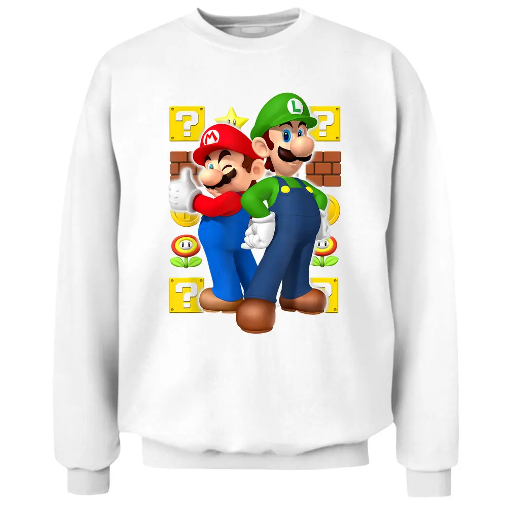 Nintendo Super Mario Luigi Thumbs Up Pullover Sweatshirt