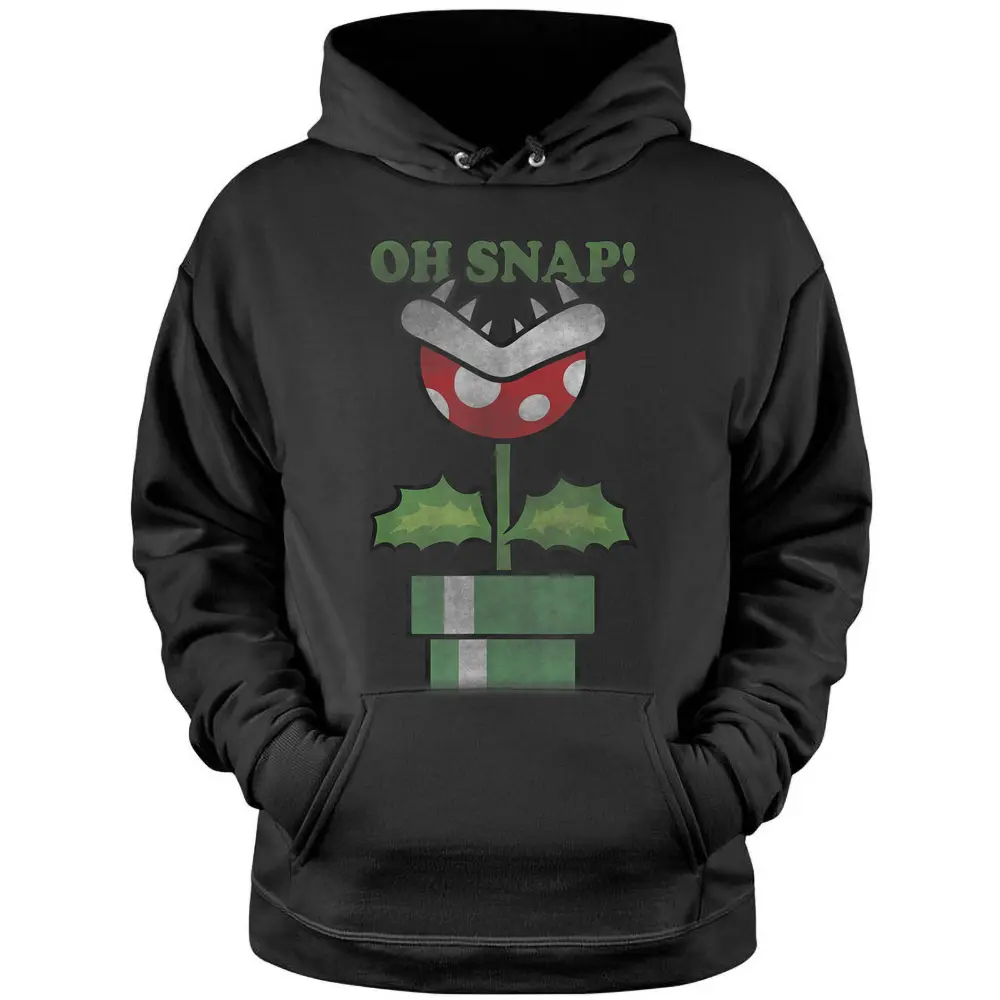 Nintendo Super Mario Piranha Plant Oh Snap Vintage Pullover Hoodie