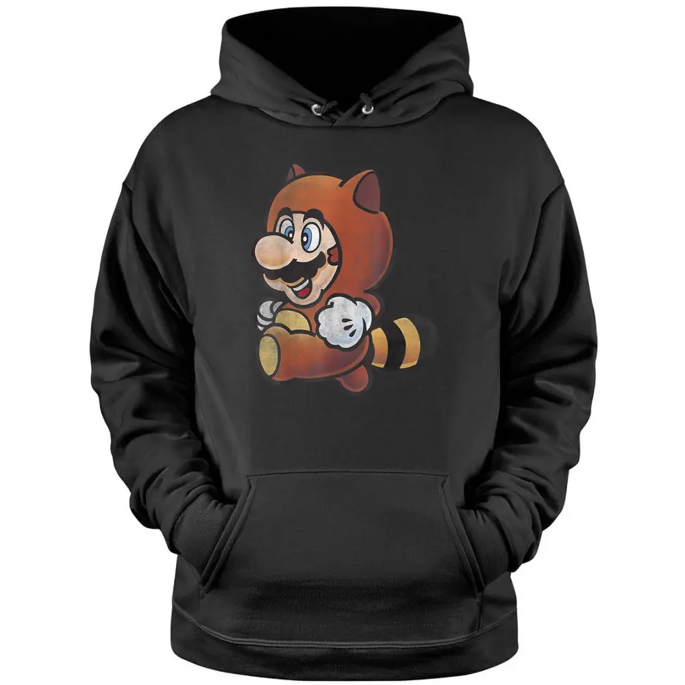 Nintendo Super Mario Tanooki Suit Vintage Pullover Hoodie