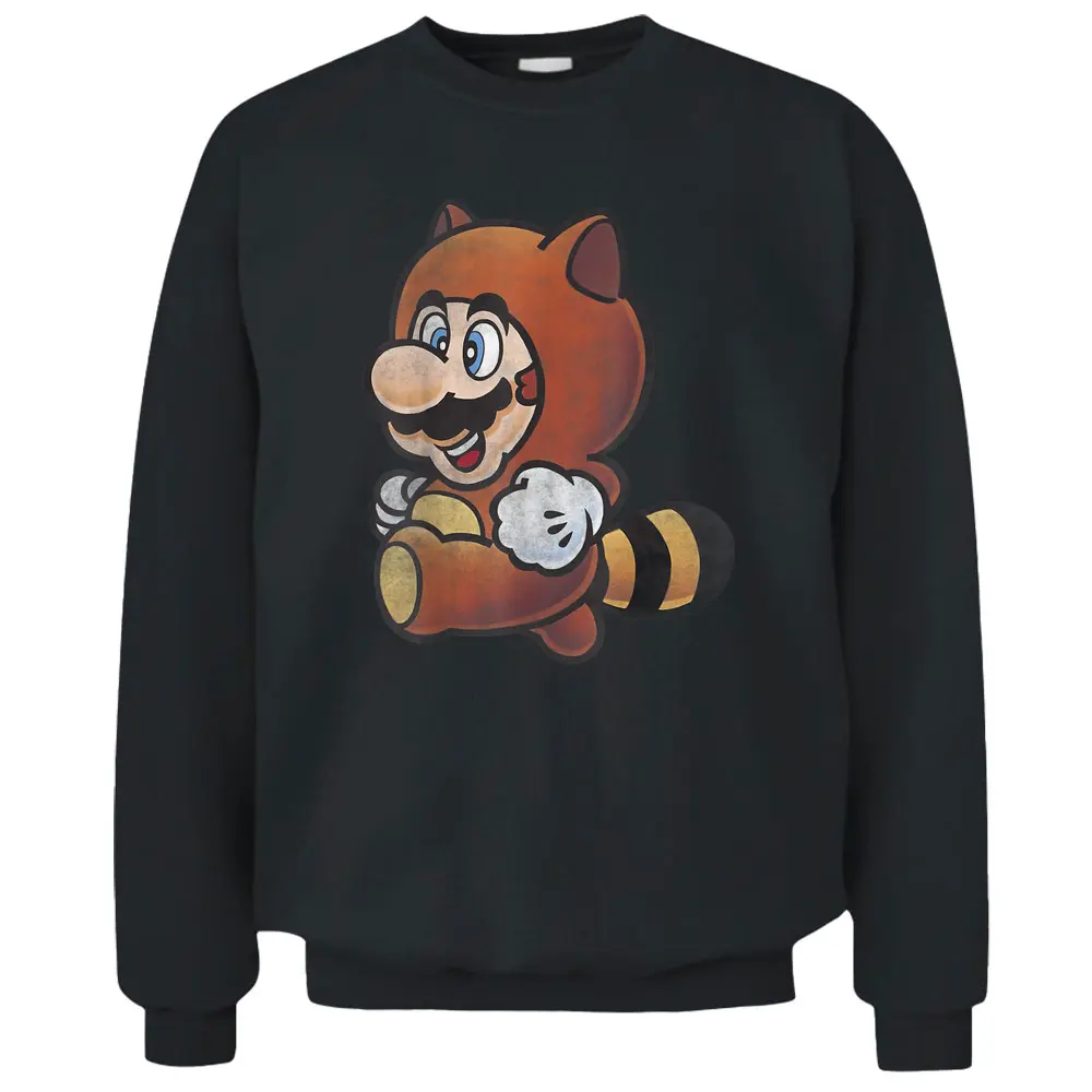 Nintendo Super Mario Tanooki Suit Vintage Pullover Sweatshirt