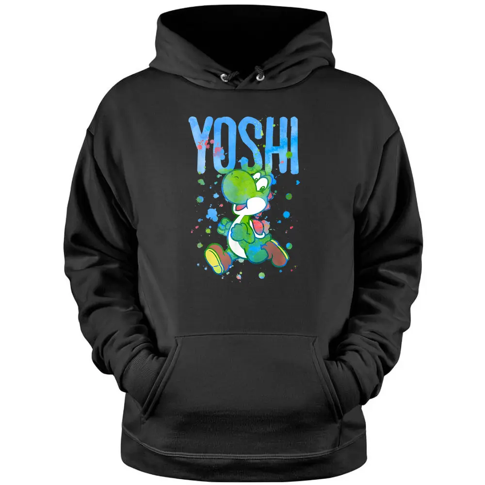 Nintendo Super Mario Yoshi Watercolor Splash Pullover Hoodie