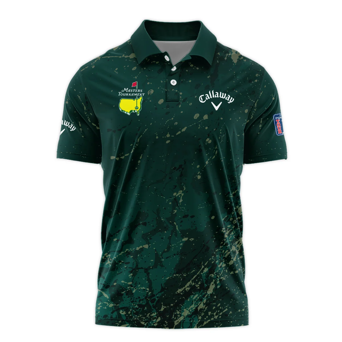 Old Cracked Texture With Gold Splash Paint Masters Tournament Callaway Polo Shirt Style Classic Polo Shirt For Men