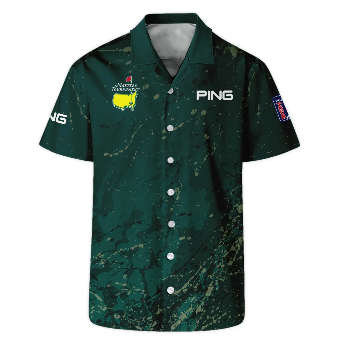 Old Cracked Texture With Gold Splash Paint Masters Tournament Ping Polo Shirt Style Classic Polo Shirt For Men