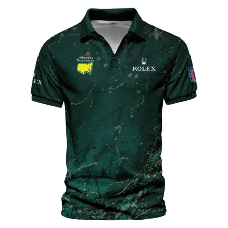 Old Cracked Texture With Gold Splash Paint Masters Tournament Rolex Long Polo Shirt Style Classic Long Polo Shirt For Men