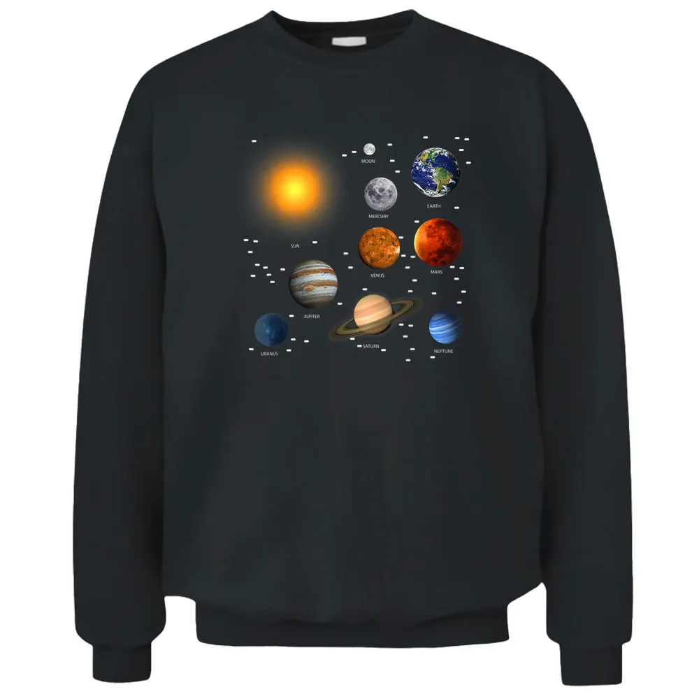 Our Solar System Science Educationt Shirt Men Women Kids Pullover Sweatshirt