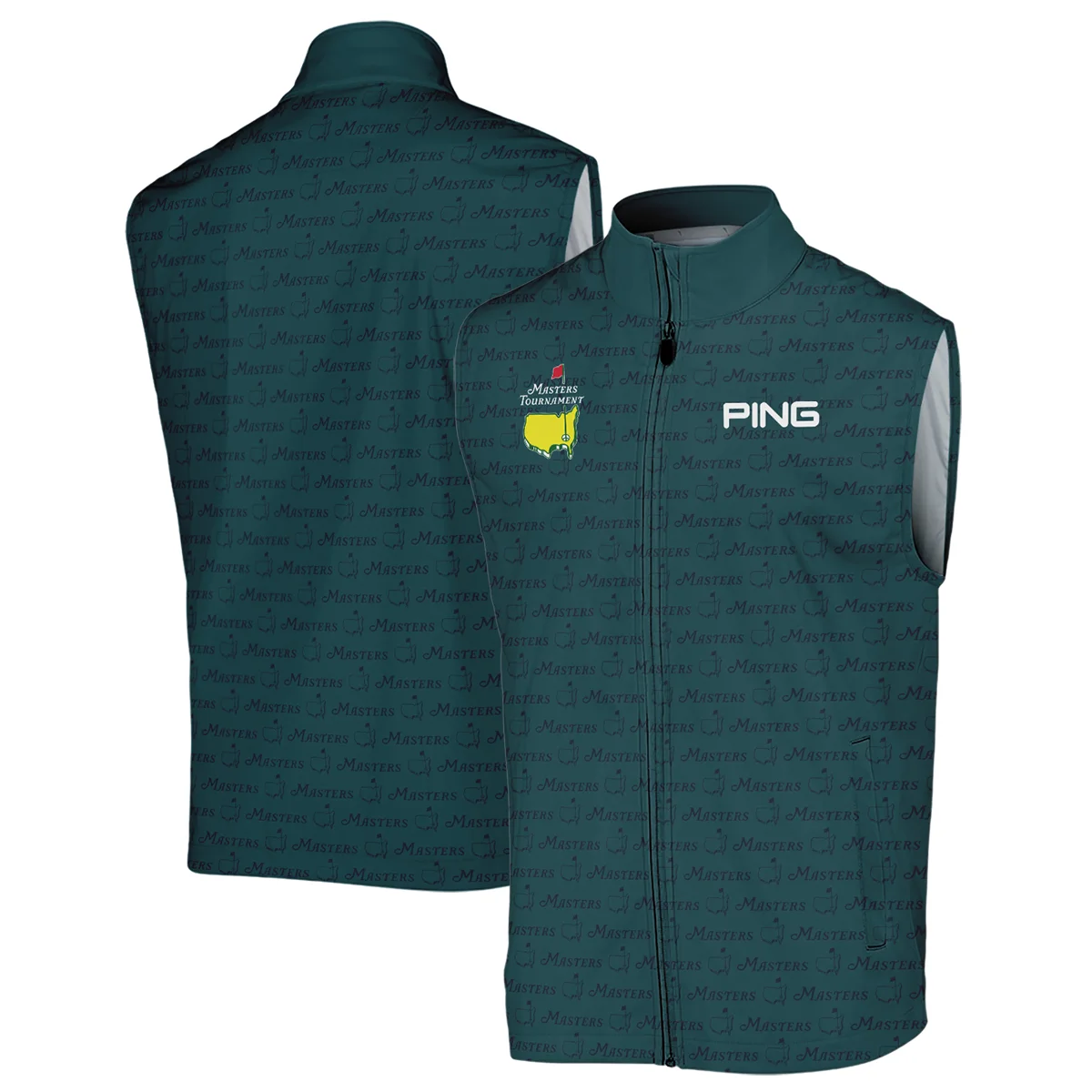 Pattern Dark Green Masters Tournament Ping Sleeveless Jacket Color Green Sleeveless Jacket