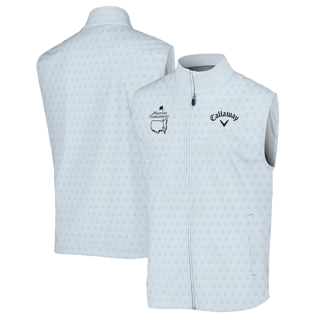 Pattern Masters Tournament Callaway Polo Shirt White Light Blue Color Pattern Logo  Polo Shirt For Men