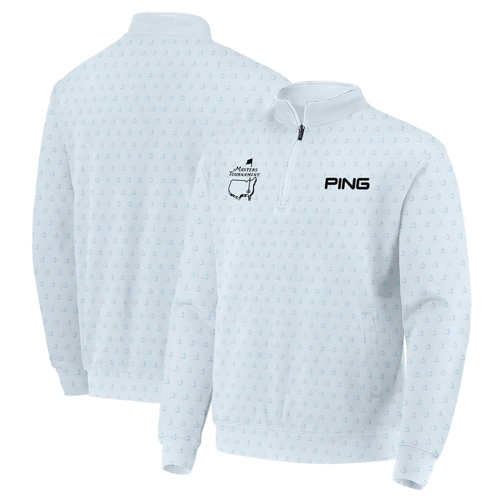 Pattern Masters Tournament Ping Unisex T-Shirt White Light Blue Color Pattern Logo  T-Shirt