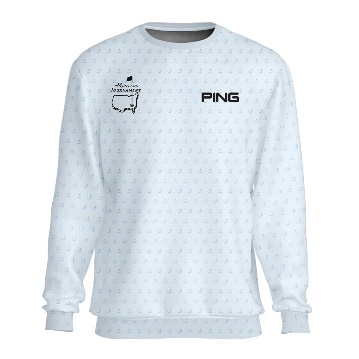 Pattern Masters Tournament Ping Unisex Sweatshirt White Light Blue Color Pattern Logo  Sweatshirt