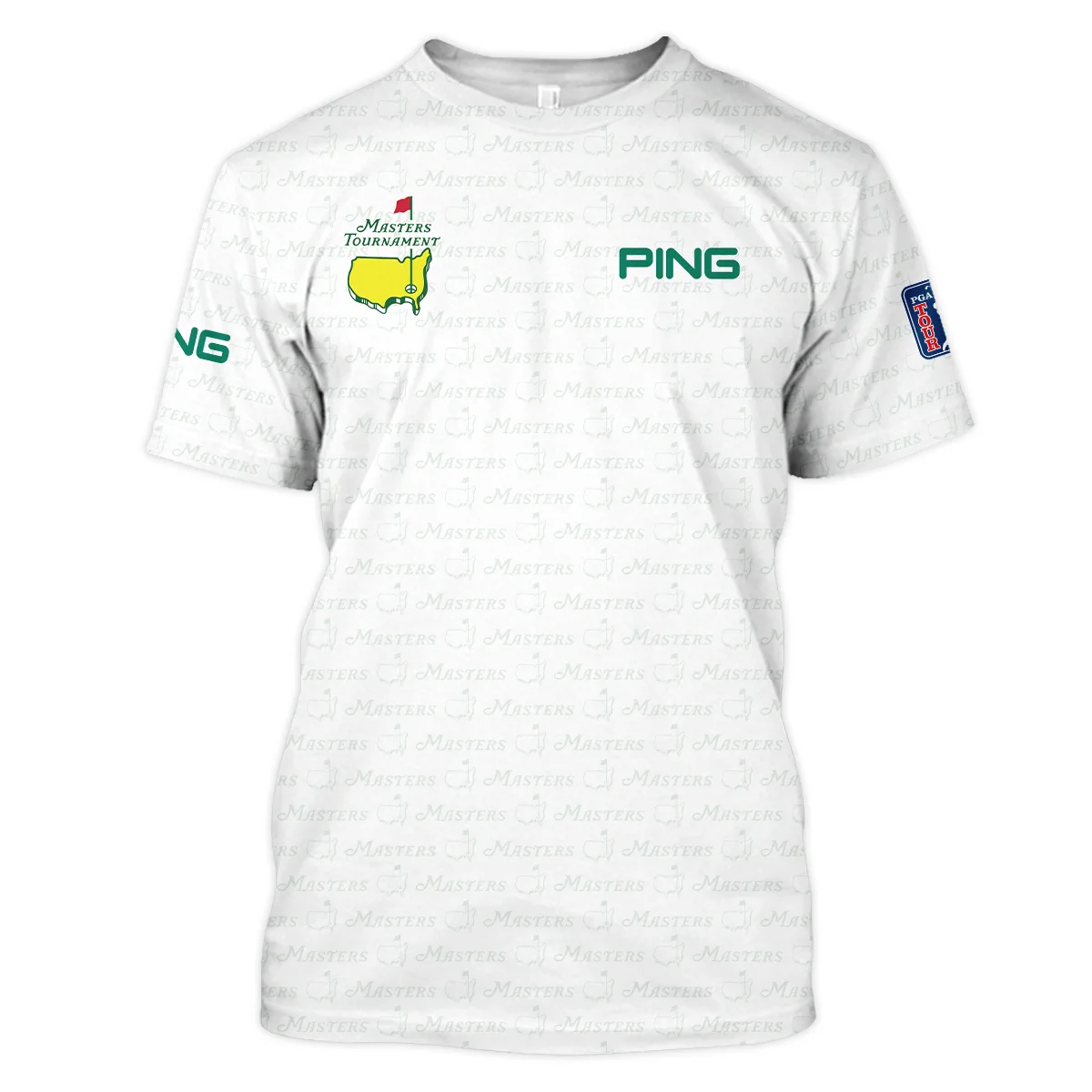 Pattern Masters Tournament Ping Polo Shirt White Green Sport Love Clothing Polo Shirt For Men