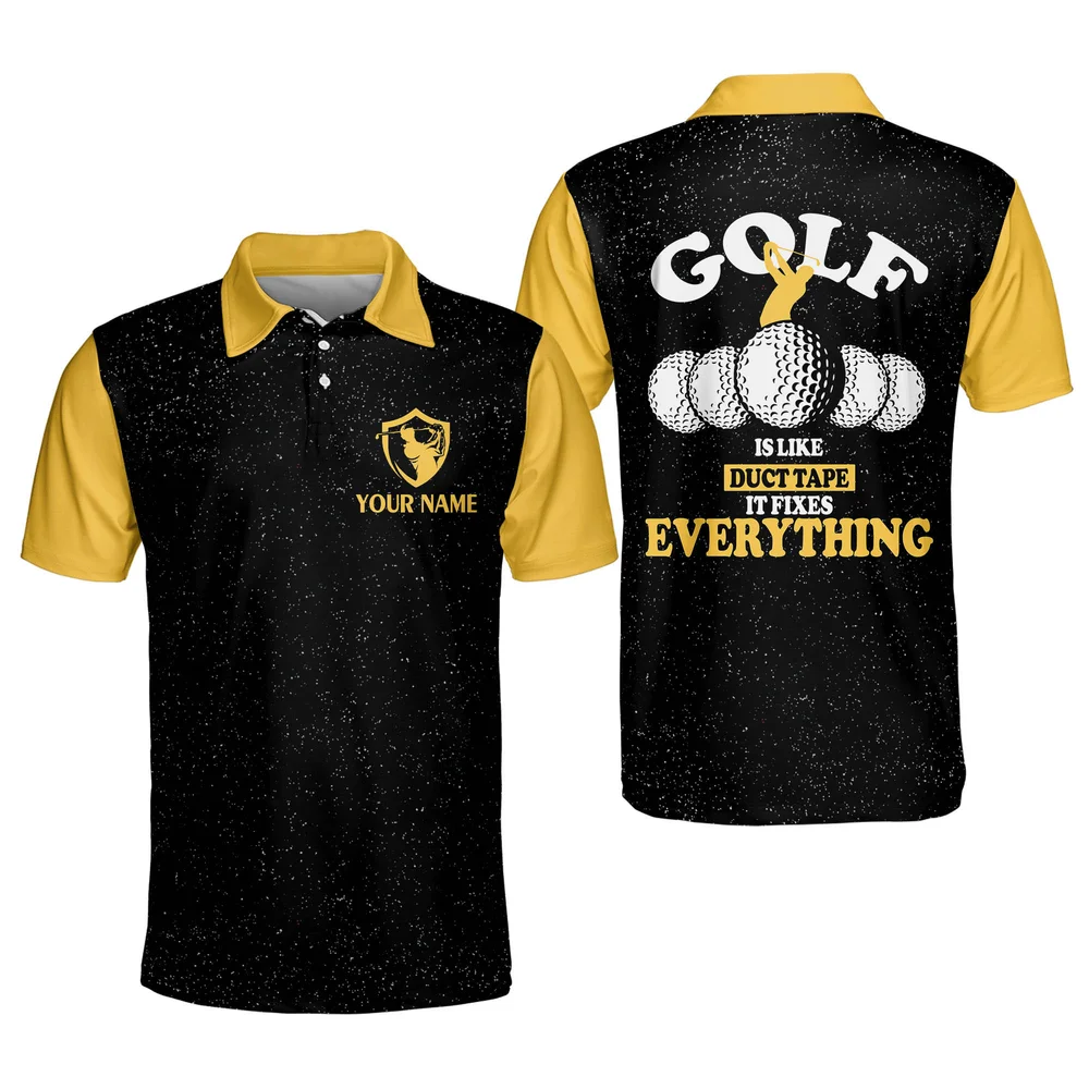 Custom Funny Golf Shirts for Men Eat Sleep Golf Repeat Mens Skull Golf Shirts Dry Fit Short Sleeve Crazy Golf Shirts GOLF