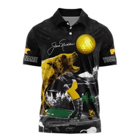 Personalized Name Golf Legends The Golden Bear Jack Nicklaus Zipper Polo Shirt Style Classic