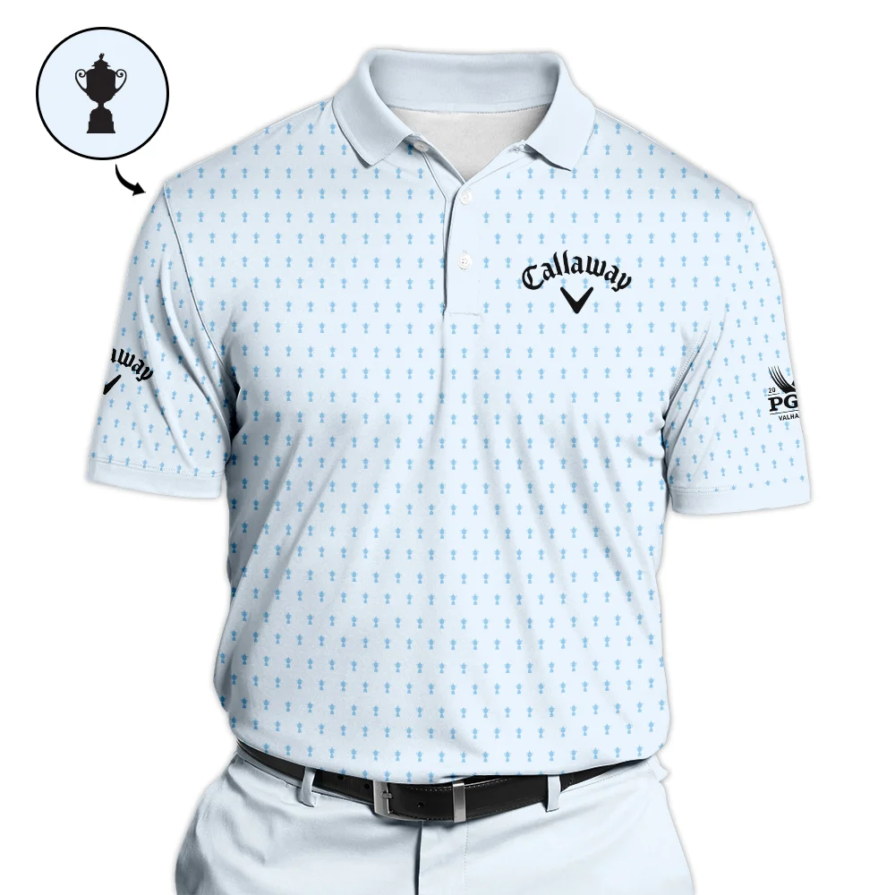 PGA Championship Valhalla Sports Callaway Zipper Hoodie Shirt Cup Pattern Light Blue Pastel All Over Print Zipper Hoodie Shirt
