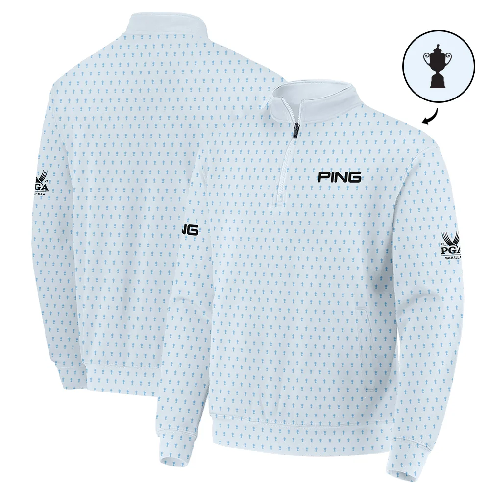 PGA Championship Valhalla Sports Ping Polo Shirt Cup Pattern Light Blue Pastel All Over Print Polo Shirt For Men