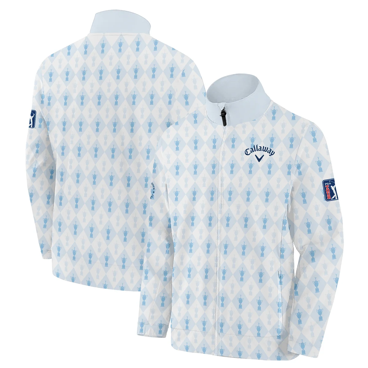 PGA Tour 124th U.S. Open Pinehurst Callaway Sleeveless Jacket Sports Pattern Cup Color Light Blue Sleeveless Jacket