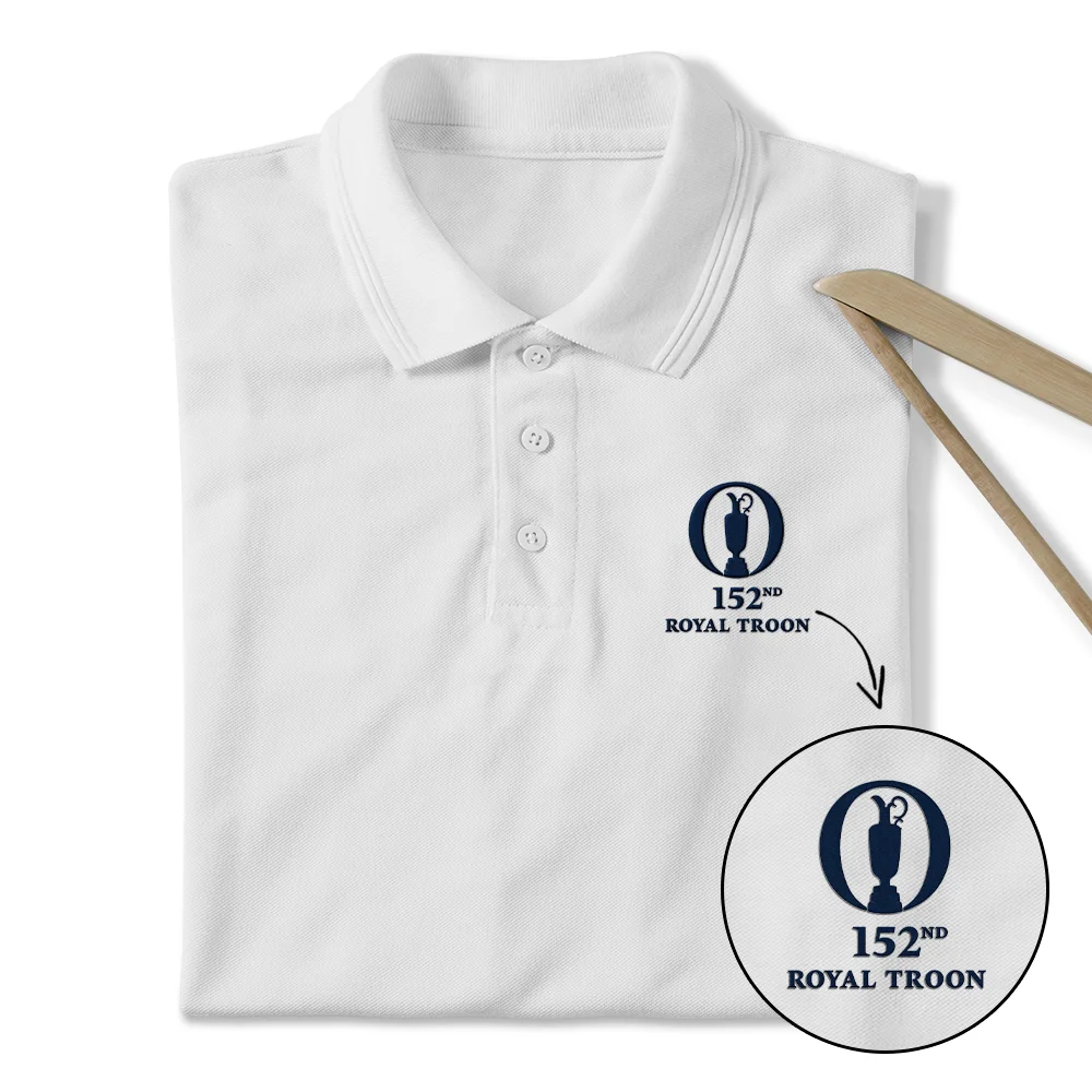 PGA Tour Embroidered Polo The 152nd Open Championship Royal Troon Embroidered Apparel PTTO1223EBD01