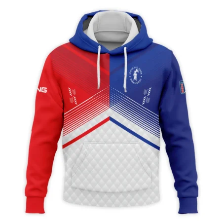 Ping 124th U.S. Open Pinehurst Blue Red Line White Abstract Hoodie Shirt Style Classic