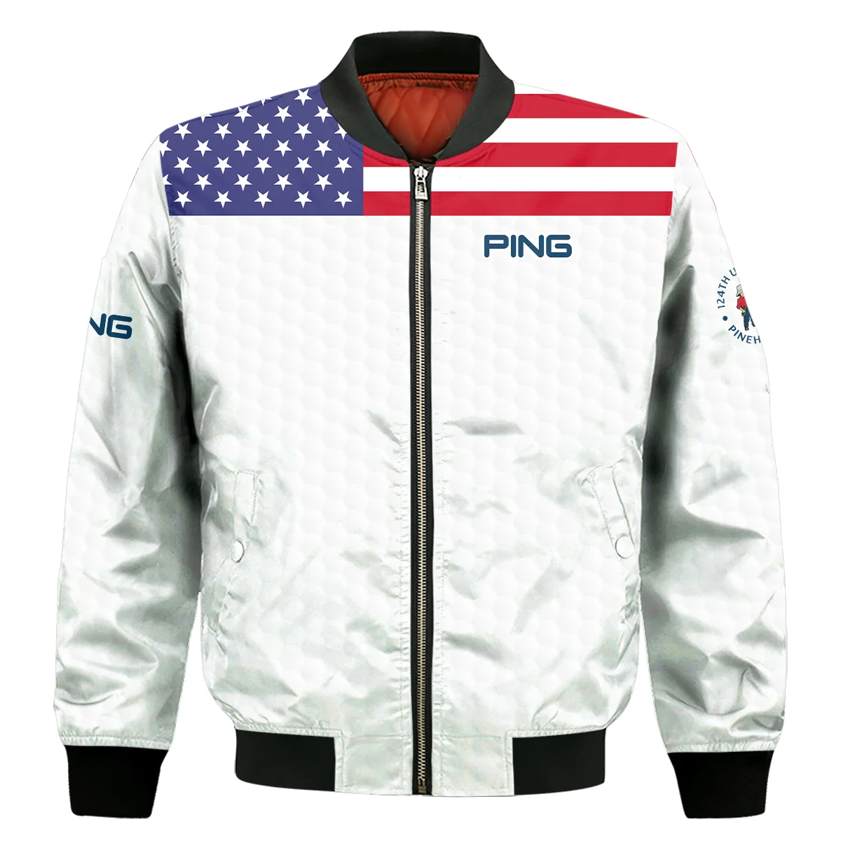 Ping 124th U.S. Open Pinehurst Unisex T-Shirt USA Flag Golf Pattern All Over Print T-Shirt