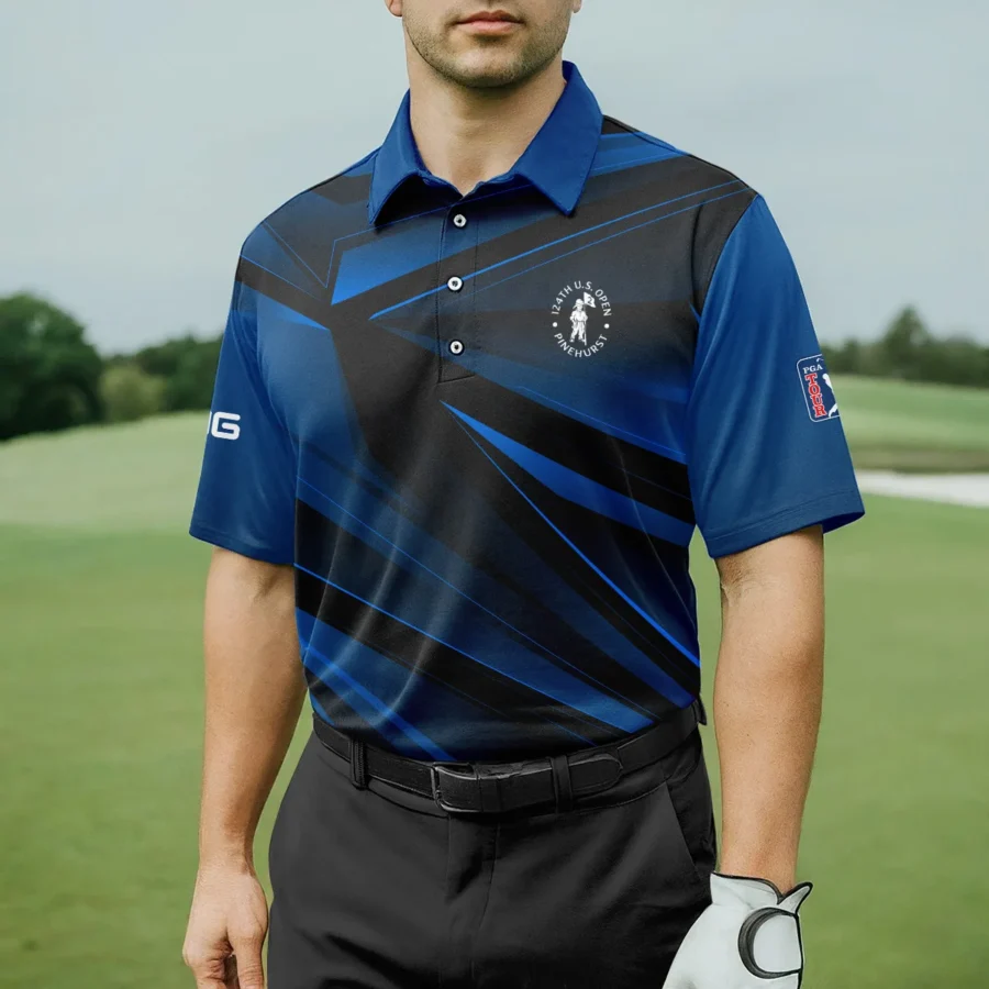 Ping 124th U.S. Open Pinehurst Dark Blue Gradient Sublimation Polo Shirt Style Classic