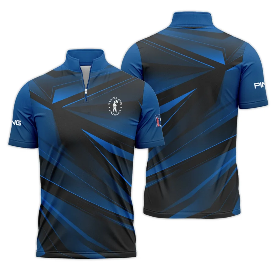 Ping 124th U.S. Open Pinehurst Dark Blue Gradient Sublimation Quarter-Zip Polo Shirt