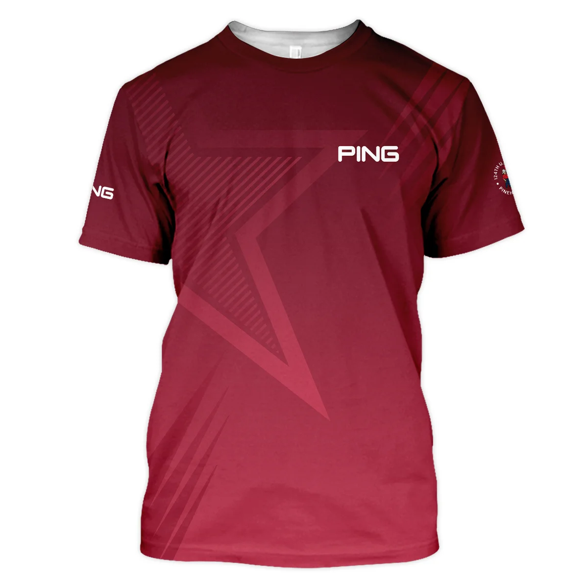 Ping 124th U.S. Open Pinehurst Golf Sport Unisex T-Shirt Star Gradient Red Straight Pattern T-Shirt