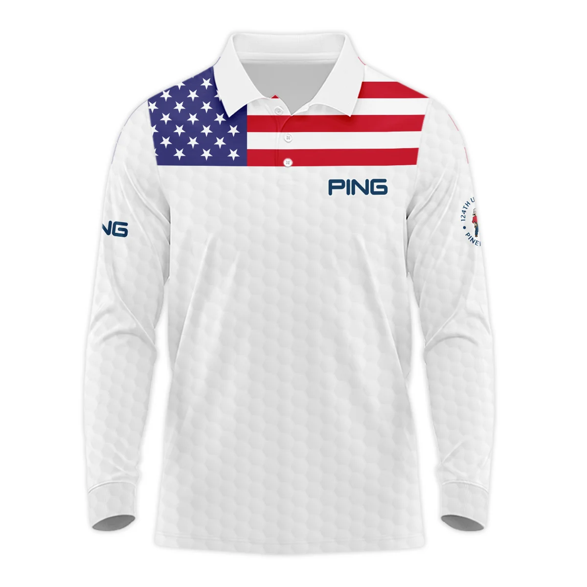 Ping 124th U.S. Open Pinehurst Unisex T-Shirt USA Flag Golf Pattern All Over Print T-Shirt