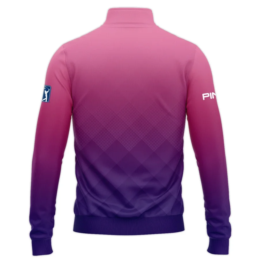 Ping 124th U.S. Open Pinehurst Purple Pink Gradient Abstract Quarter-Zip Jacket Style Classic