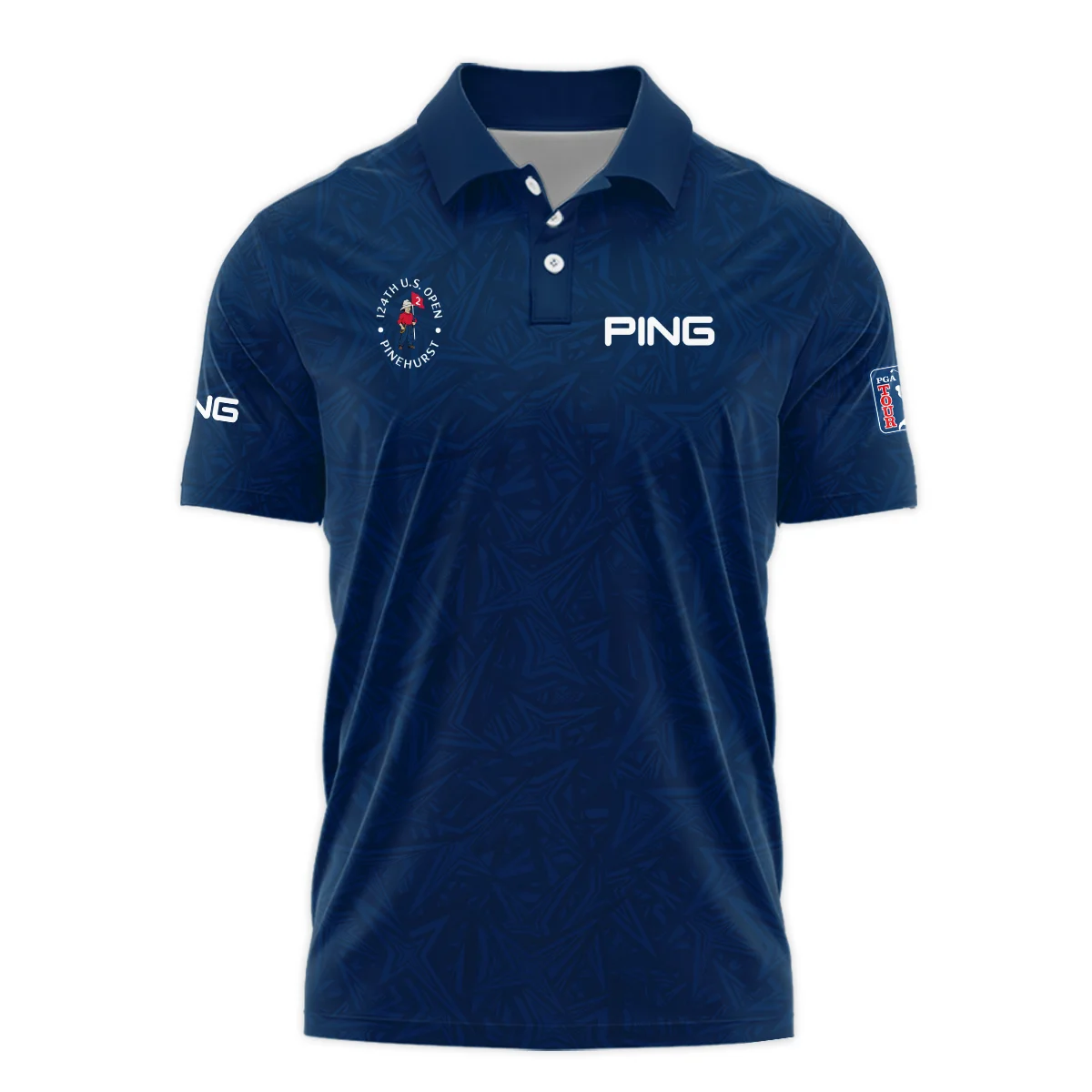 Ping 124th U.S. Open Pinehurst Stars Gradient Pattern Dark Blue Hawaiian Shirt Style Classic Oversized Hawaiian Shirt