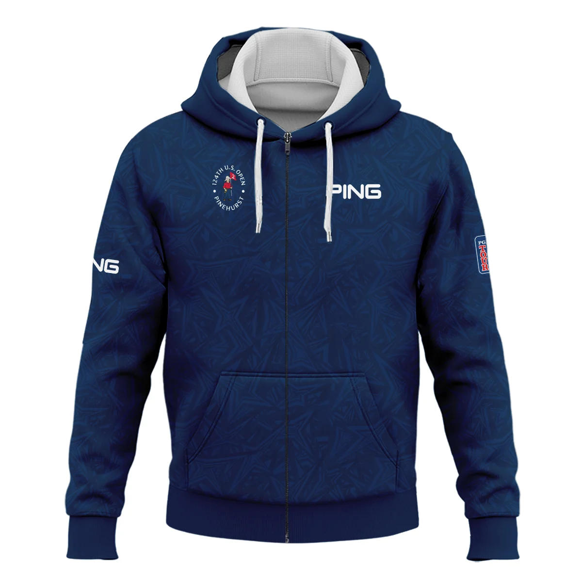 Ping 124th U.S. Open Pinehurst Stars Gradient Pattern Dark Blue Style Classic Quarter Zipped Sweatshirt