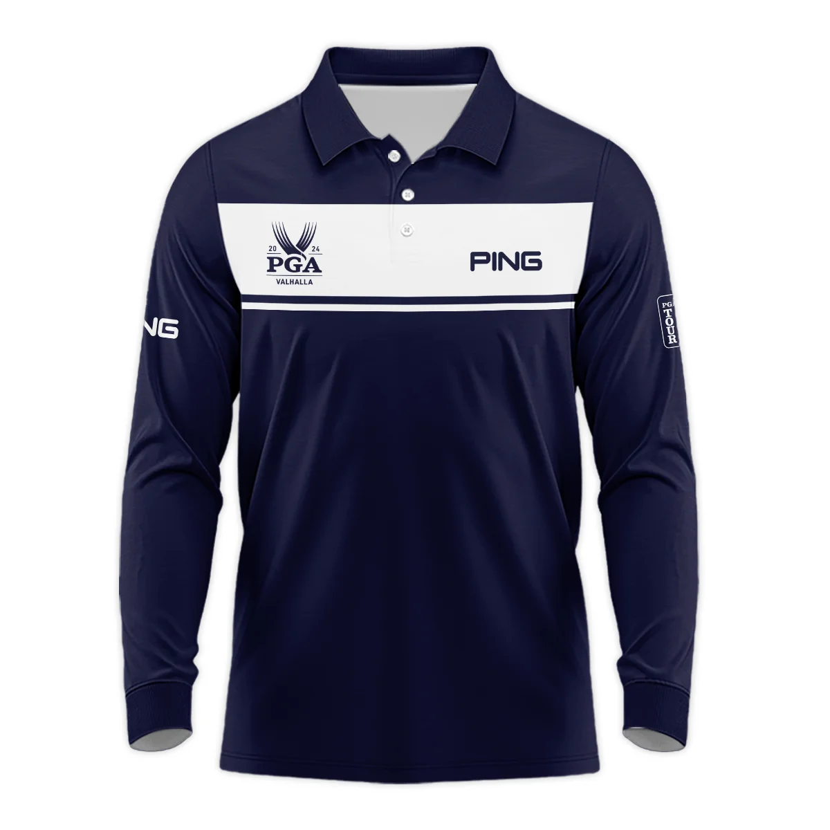 Ping 2024 PGA Championship Golf Sleeveless Jacket Sports Dark Blue White All Over Print Sleeveless Jacket