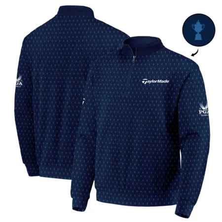 Ping 2024 PGA Championship Golf Quarter-Zip Jacket Dark Blue Gradient Pattern All Over Print Quarter-Zip Jacket