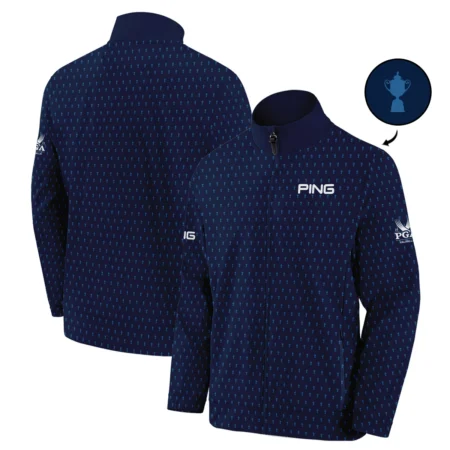 Ping 2024 PGA Championship Golf Polo Shirt Dark Blue Gradient Pattern All Over Print Polo Shirt For Men