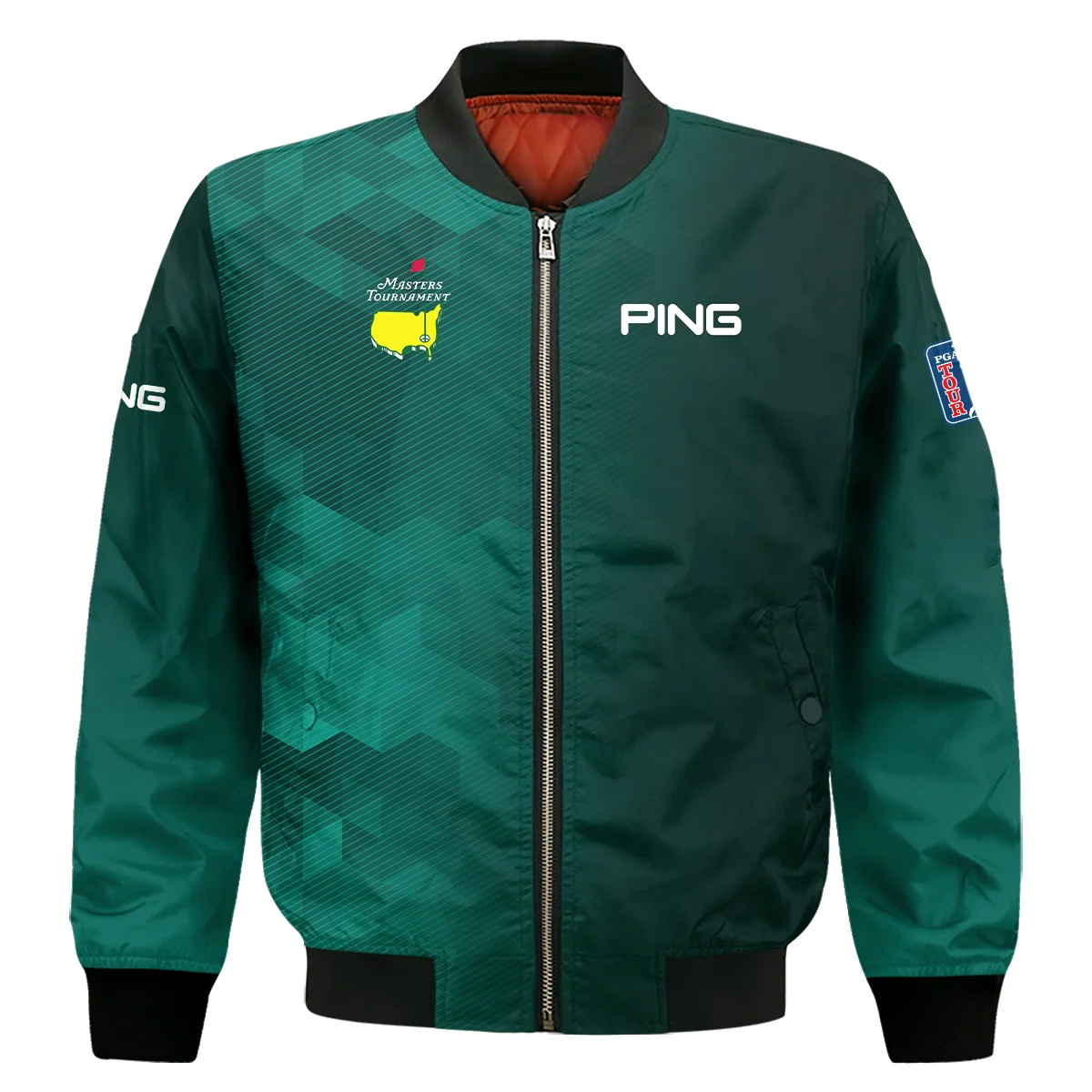 Ping Golf Sport Dark Green Gradient Abstract Background Masters Tournament Bomber Jacket Style Classic Bomber Jacket