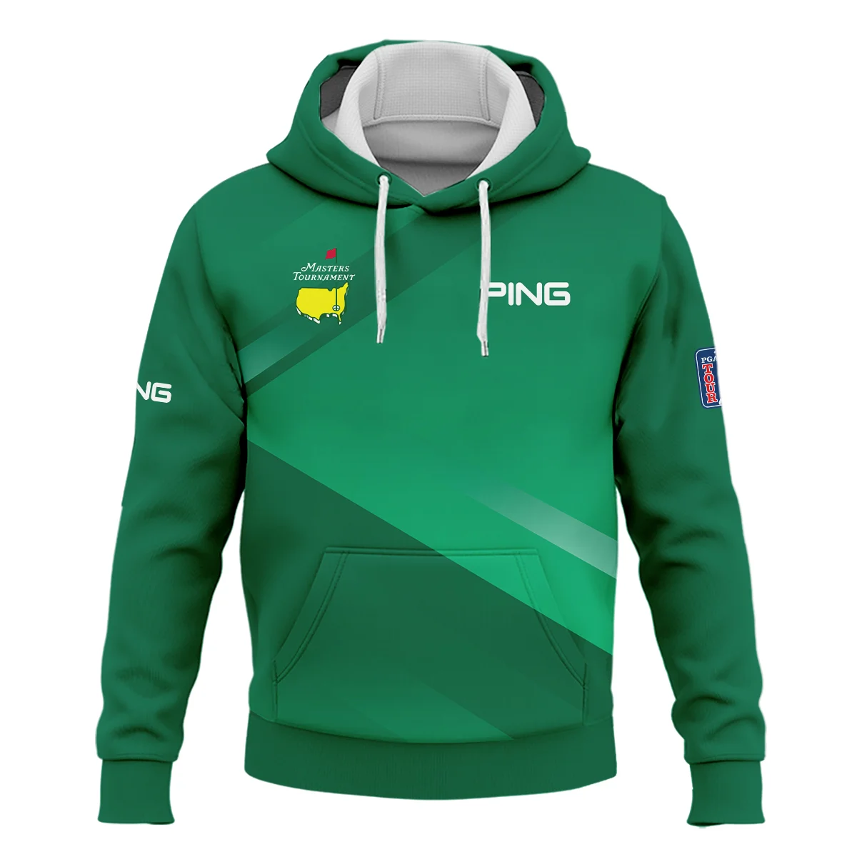 Ping Masters Tournament Golf Sleeveless Jacket Green Gradient Pattern Sports All Over Print Sleeveless Jacket