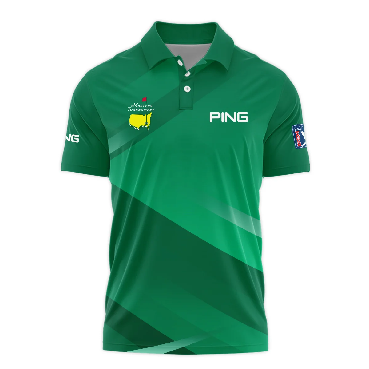 Ping Masters Tournament Golf Hawaiian Shirt Green Gradient Pattern Sports All Over Print Oversized Hawaiian Shirt
