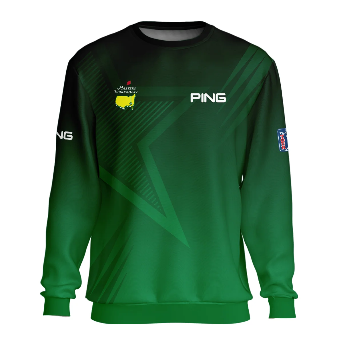 Ping Masters Tournament Unisex Sweatshirt Dark Green Gradient Star Pattern Golf Sports Sweatshirt