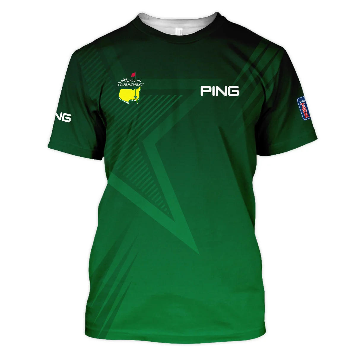 Ping Masters Tournament Unisex T-Shirt Dark Green Gradient Star Pattern Golf Sports T-Shirt